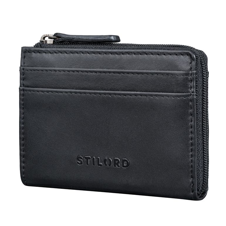 "Cardino" Real Leather Mini Card Holder Women & Men RFID Protection