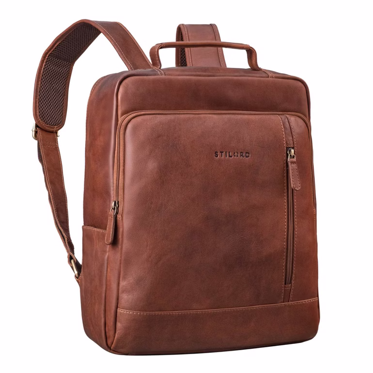 "Soline" Vintage Leather Backpack Womens 15.6 -16 Inch 