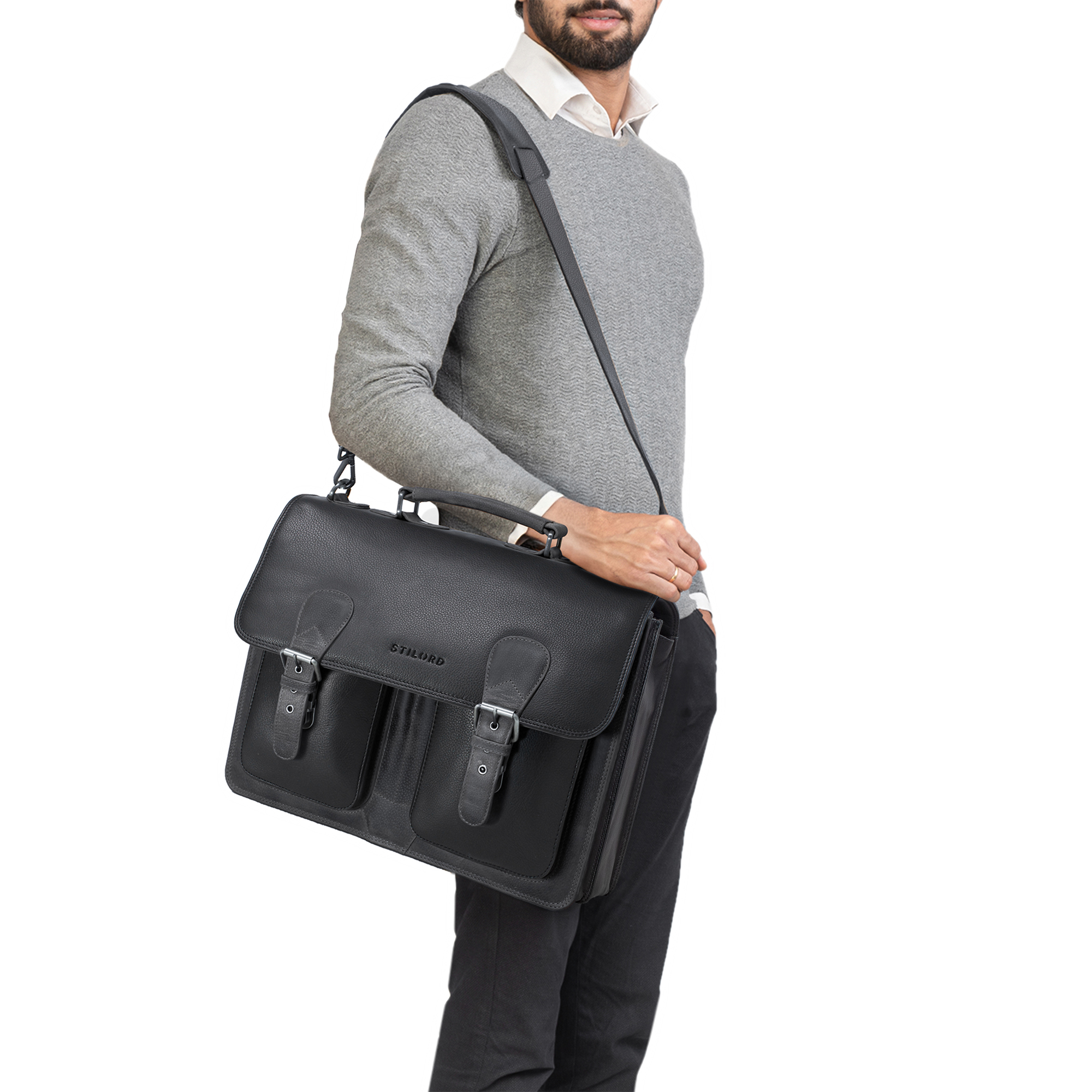 STILORD Denver XL Leren Aktetas Heren Vintage Business Tas met Laptopvak 15,6 Inch Notebook - Grote Laptoptas Lederen Kantoortas Briefcase Ruime Schoudertas Echt Leer Kleur:kara - cognac STILORD Denver XL Leren Aktetas Heren Vintage Business Tas met Laptopvak 15,6 Inch Notebook - Grote Laptoptas Lederen Kantoortas Briefcase Ruime Schoudertas Echt Leer Kleur:kara - cognac