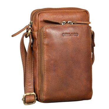 Luigi Leren Schoudertas Heren Klein voor Smartphone tot 6,5 inch