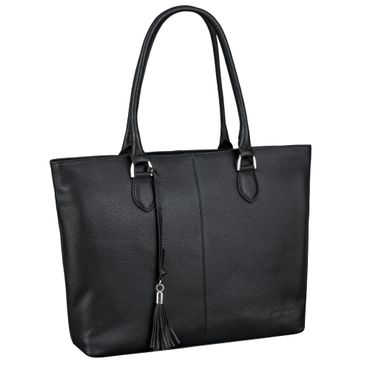 Callie Vintage Leren Dames Shopper Bag met Rits 15.6 Inch
