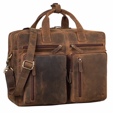 "Goliatus" XXL Bolsa Executiva Couro Masculina & Feminina para Laptop 17+ Polegadas "Goliatus" XXL Bolsa Executiva Couro Masculina & Feminina para Laptop 17+ Polegadas