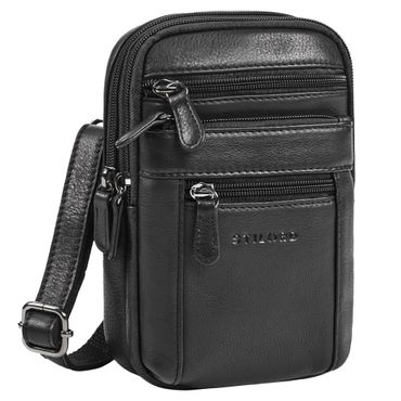 Tamo 4-in-1 Kleine Leren Herentas - Crossbody, Riemtas, Borsttas, een Karabijnhaak