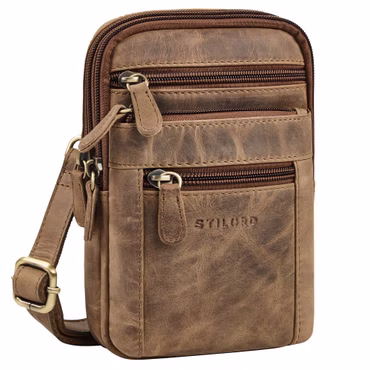 "Tamo" Small Leather Shoulder Bag Mens - Crossbody, Belt Waist, Carabiner & Neck Pouch "Tamo" Small Leather Shoulder Bag Mens - Crossbody, Belt Waist, Carabiner & Neck Pouch