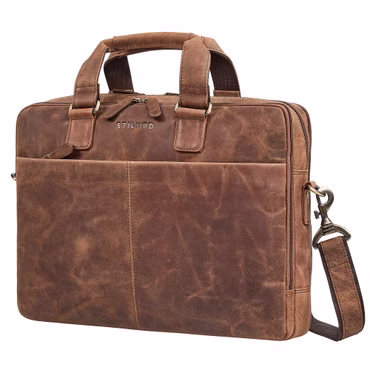 "Oslo" Leather Laptop Bag for Men - Double 15.6, 17, 18 Inch Laptop Compartment "Oslo" Leather Laptop Bag for Men - Double 15.6, 17, 18 Inch Laptop Compartment