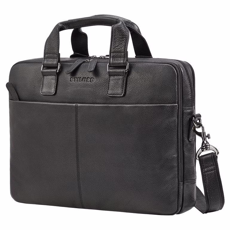 “Oslo” Laptoptas 15,6 - 18 inch Heren Leer Twee Laptop Compartimenten