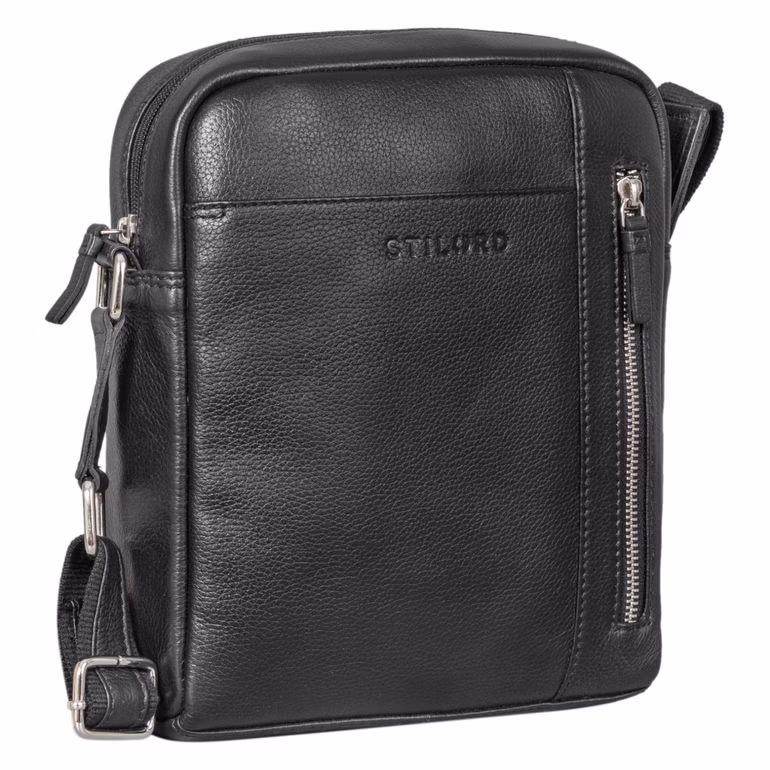"Memphis" Small Leather Shoulder Bag for Men for 8 Inch Tablet