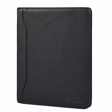 "Wesley" Elegant Document Portfolio A4 Genuine Leather Folder with Zipper