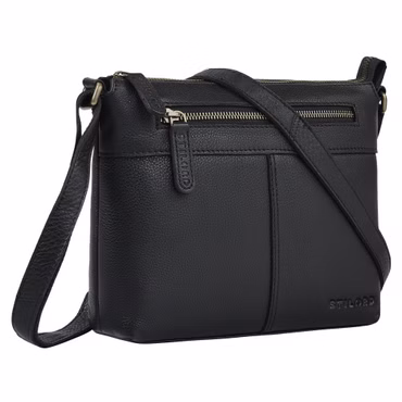 "Odelia" Bolsa pequena de couro feminina com zíper e alça "Odelia" Bolsa pequena de couro feminina com zíper e alça