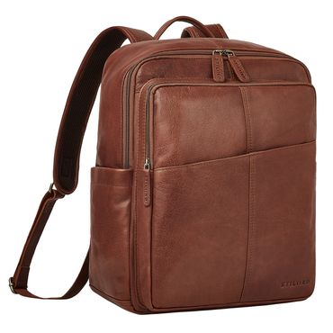 Maurizio Grote Leren Rugzak voor Heren met Laptopvak 15,6 Inch