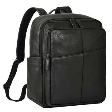 Maurizio Grote Leren Rugzak voor Heren met Laptopvak 15,6 Inch