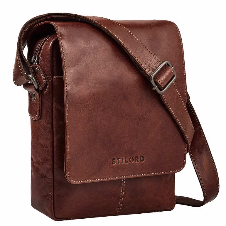 "Remo" Small Leather Shoulder Bag Men for 10.1 Inch Tablet 