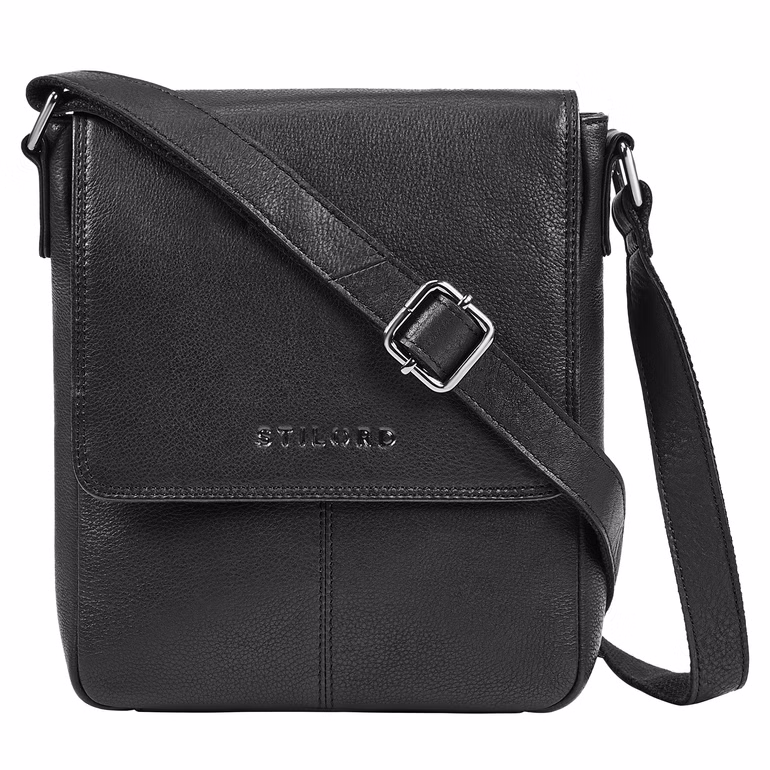 "Bari" Bolsa Vintage de Couro Masculina Tamanho Médio em Formato Vertical Para Tablet 8" e Documentos A5