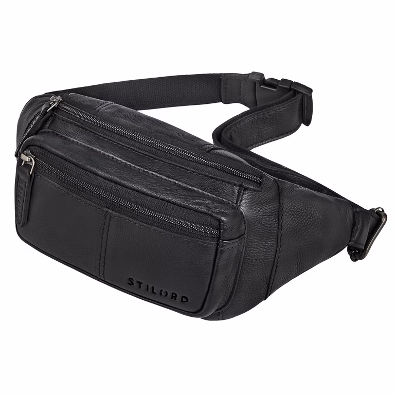 "Devon" Pochete Vintage Masculina de Couro para Viagens e Festivais