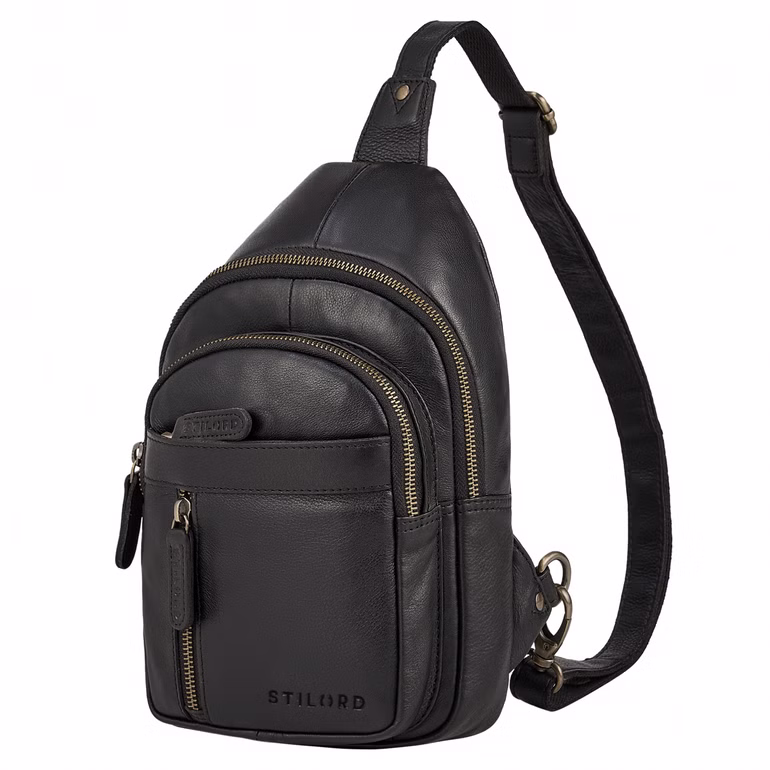 "Montego" 2-In-1 Men's Large Leather Sling Bag for Men