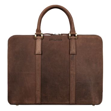 Leonora Úzká dámská kožená aktovka 15,6 - 16 palců laptoptaska Leonora Úzká dámská kožená aktovka 15,6 - 16 palců laptoptaska