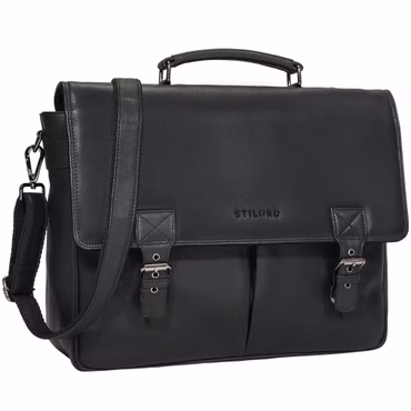 "Toledo" Real Leather Briefcase for Men for 15.6 Laptop