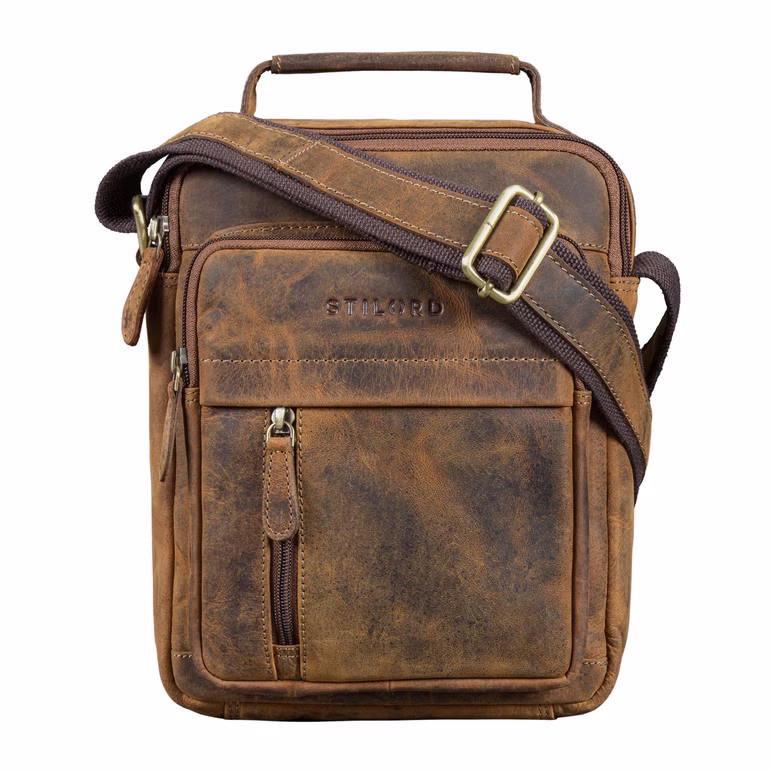 "Ruben" Men’s Leather Crossbody Bag 10.9 Inch