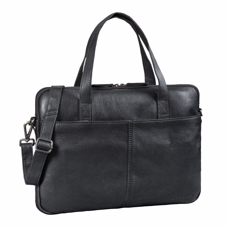 "Leonel" Real Leather Laptop Bag 15.6  Inch with Strap & Handle for Men "Leonel" Real Leather Laptop Bag 15.6  Inch with Strap & Handle for Men