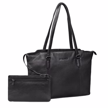 "Livia" Bolsa de Couro Grande para Mulher Conjunto 2 Peças com Carteira