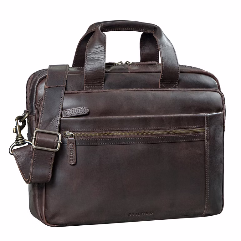 "Alberto" Bolsa de Couro Masculina para Laptop 15,6" Grande "Alberto" Bolsa de Couro Masculina para Laptop 15,6" Grande