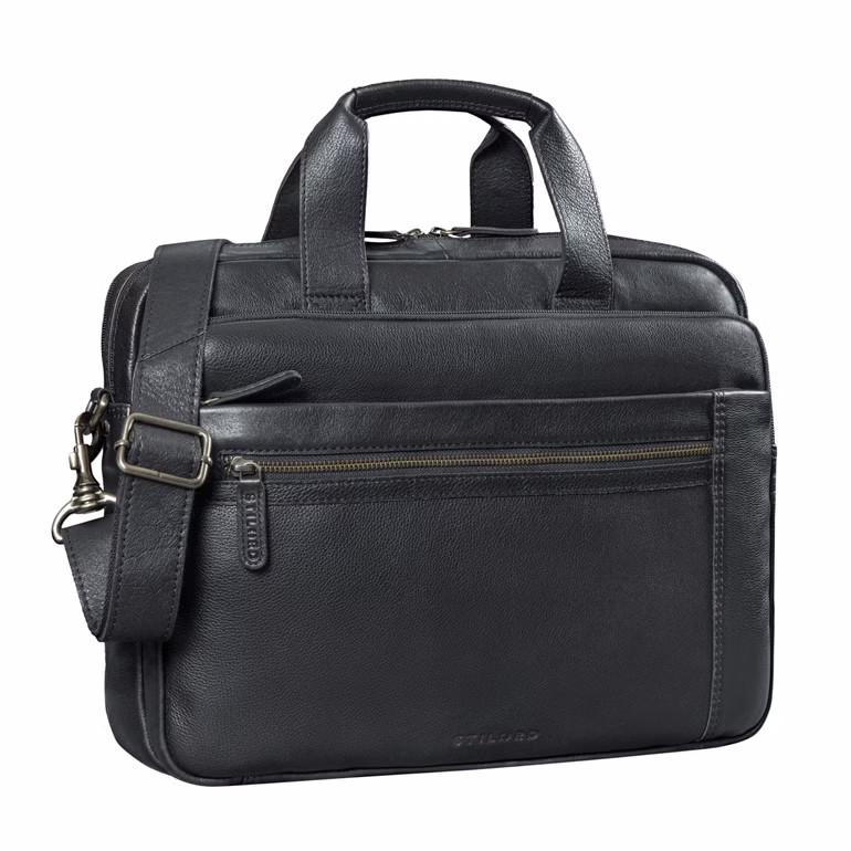 "Alberto" Bolsa de Couro Masculina para Laptop 15,6" Grande