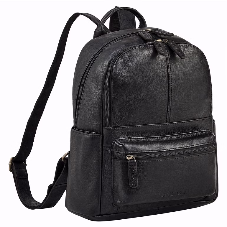 "Marcella" Modern Small Leather Backpack Women for Tablet 13 Inch