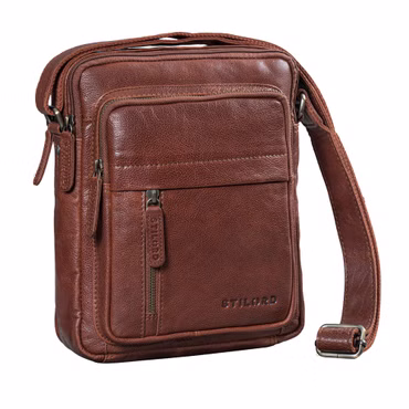 "Ivano" Bolsa Masculina Pequena Couro para Tablet 10,9"