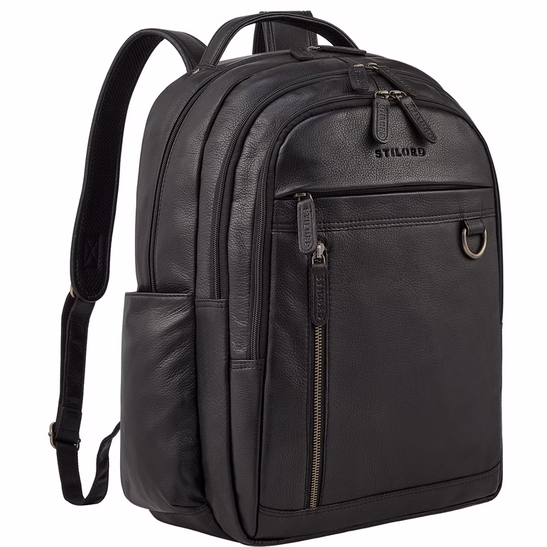 "Eron" Large Leather Backpack for Men for 15,6 - 16 Inch Laptop "Eron" Large Leather Backpack for Men for 15,6 - 16 Inch Laptop