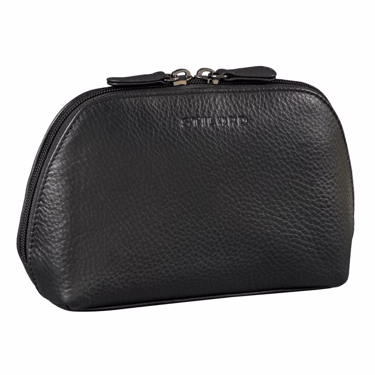 "Elma" Leather Toiletry Bag Women Men Small "Elma" Leather Toiletry Bag Women Men Small