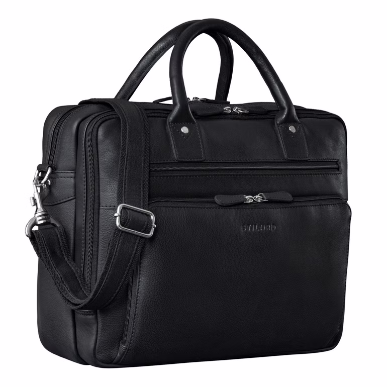 "Dylan" Large Business Leather Laptop Bag Men for 16 Inch & A4