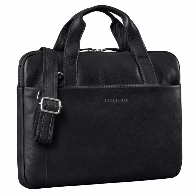 "Cornelius" Slim Vintage Leather Laptop Bag 15-16 Inch for Men