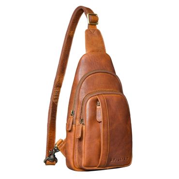 Jakob Grote Leren Sling Bag Voor Heren Met Karabiner En Anti-Diefstalvak Jakob Grote Leren Sling Bag Voor Heren Met Karabiner En Anti-Diefstalvak