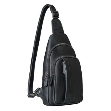 Jakob Grote Leren Sling Bag Voor Heren Met Karabiner En Anti-Diefstalvak