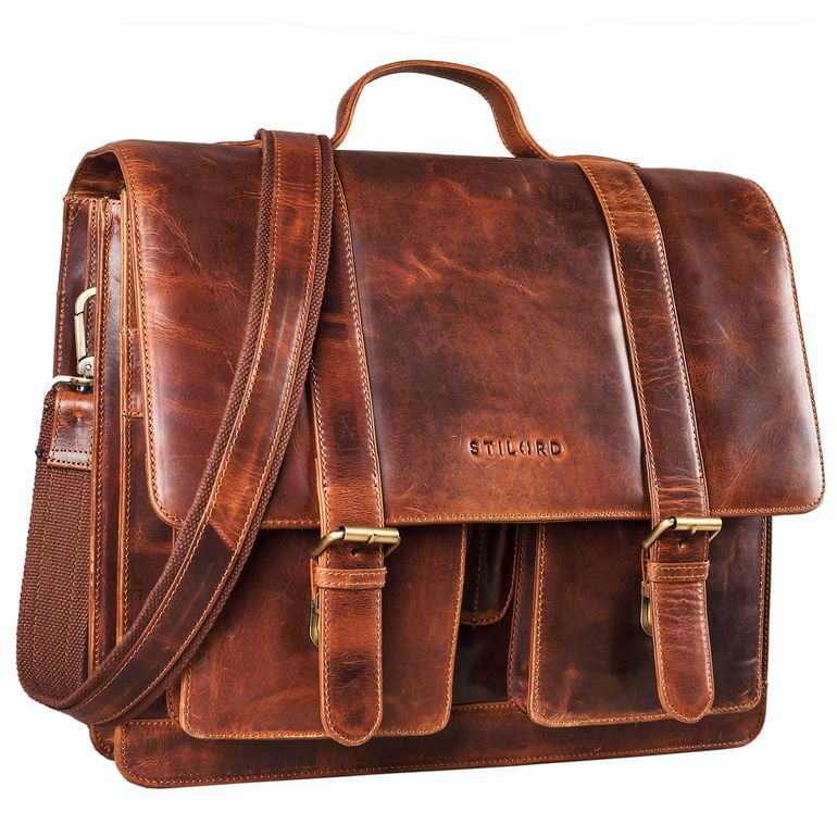 "Marius" Klasická kožená taška pro učitele
