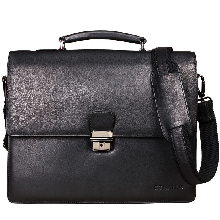 "Rion" Classic Leather Briefcase Small