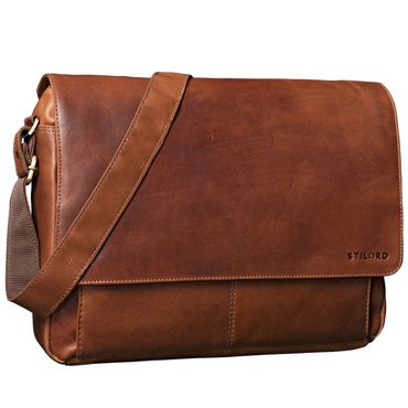 Lonzo vintage schoudertas echt buffelleer