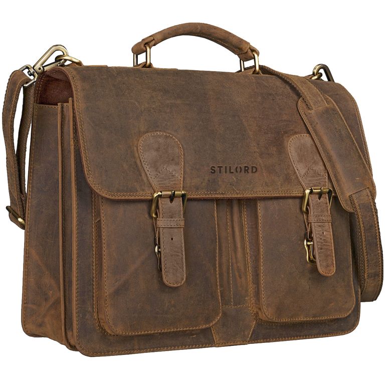 "Karl" Portfolio Leather Large Briefcase