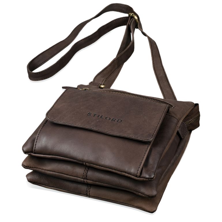 "Leon" Small Leather Bag Men