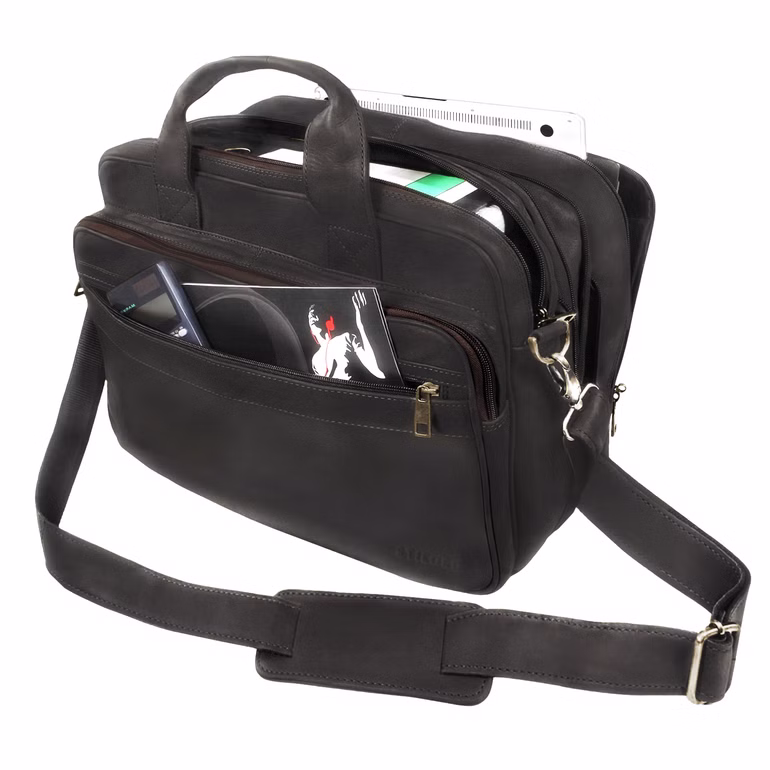 "Leopold" schoudertas herenleer tas
