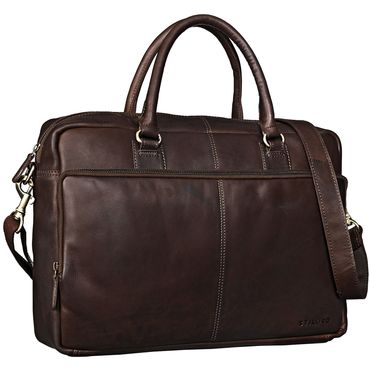 Aaron schoudertas leer 15,6 inch