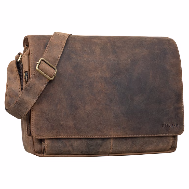 "Tom" Vintage Leather Messenger Bag for 15 Inch Laptop "Tom" Vintage Leather Messenger Bag for 15 Inch Laptop