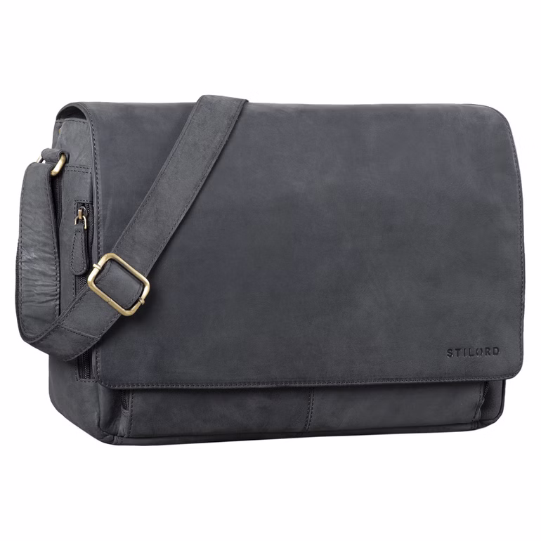 "Tom" Vintage Leather Messenger Bag for 15 Inch Laptop