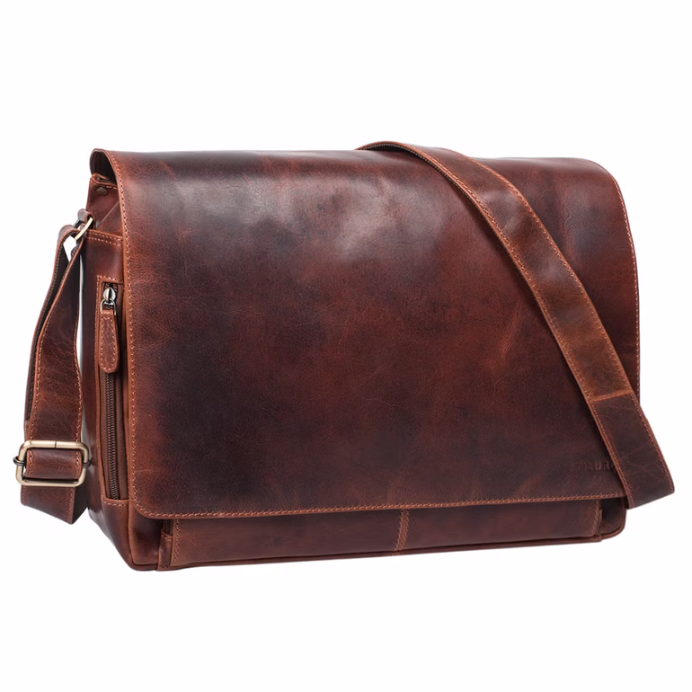 "Tom" Vintage Leather Messenger Bag for 15 Inch Laptop "Tom" Vintage Leather Messenger Bag for 15 Inch Laptop