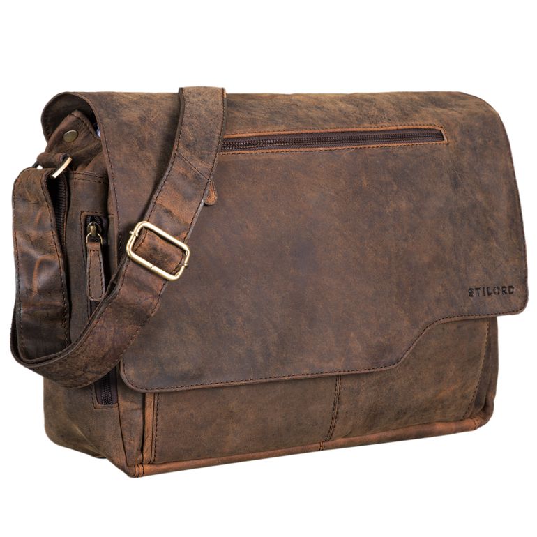 STILORD "Marvin" Leather Bag Men Messenger