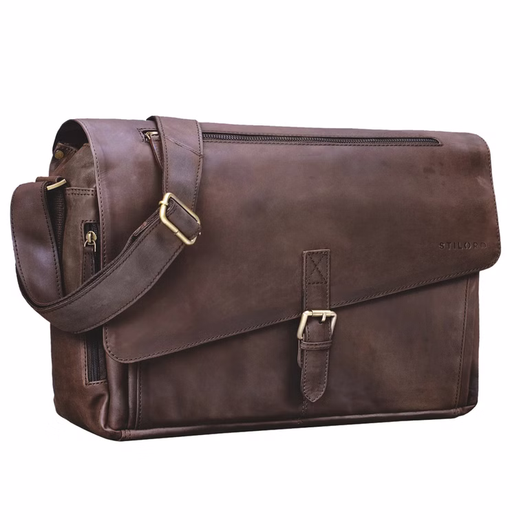 STILORD "Merlin" Vintage Leather Shoulder Bag Women Men