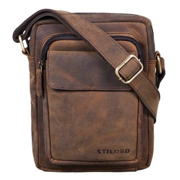 Jannis lederen schoudertas mannen klein