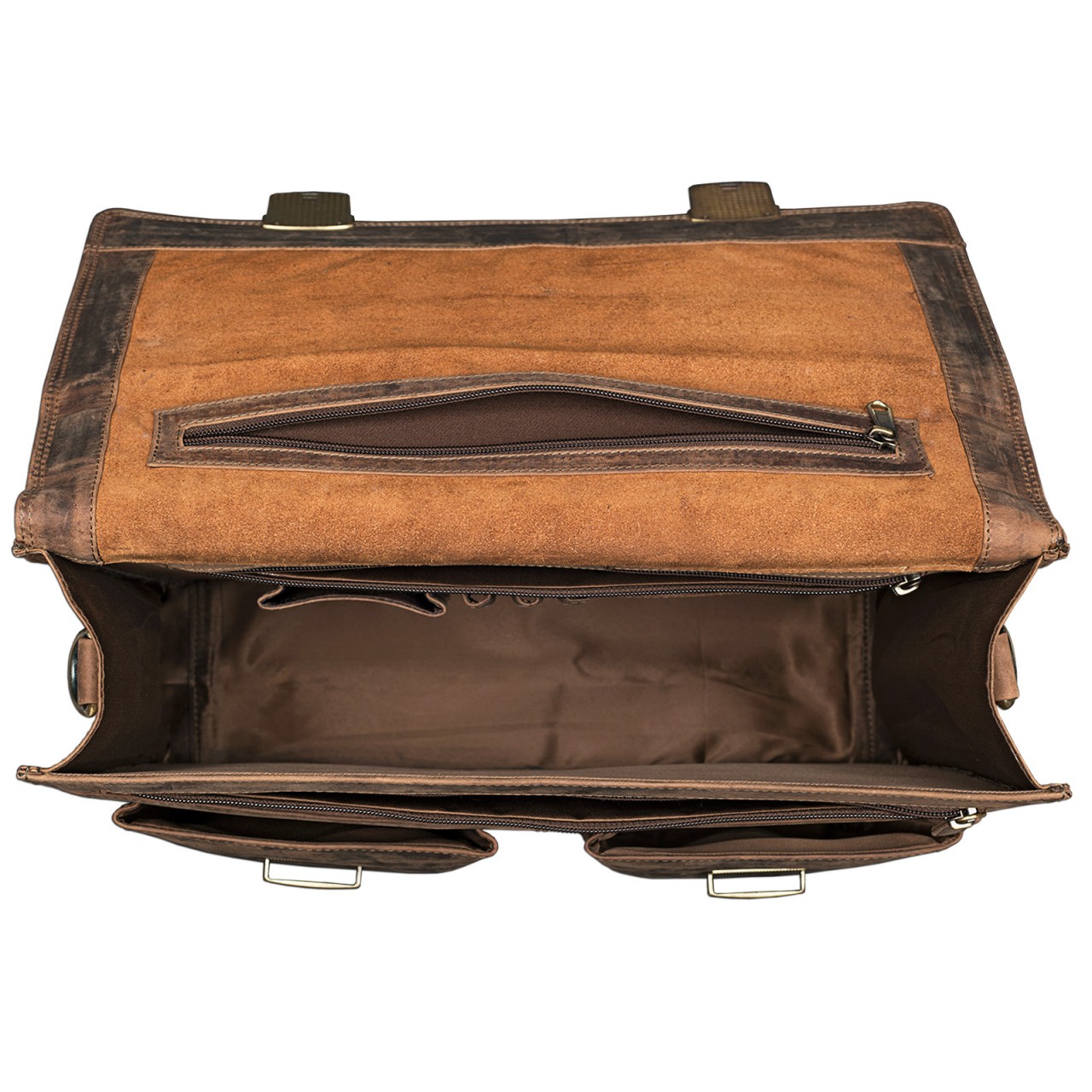 "Tiberius" Vintage Leather Briefcase Portfolio Men STILORD