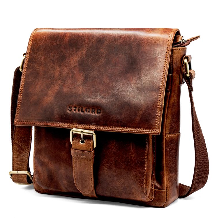 "Nevio" Leather Shoulder Bag Men