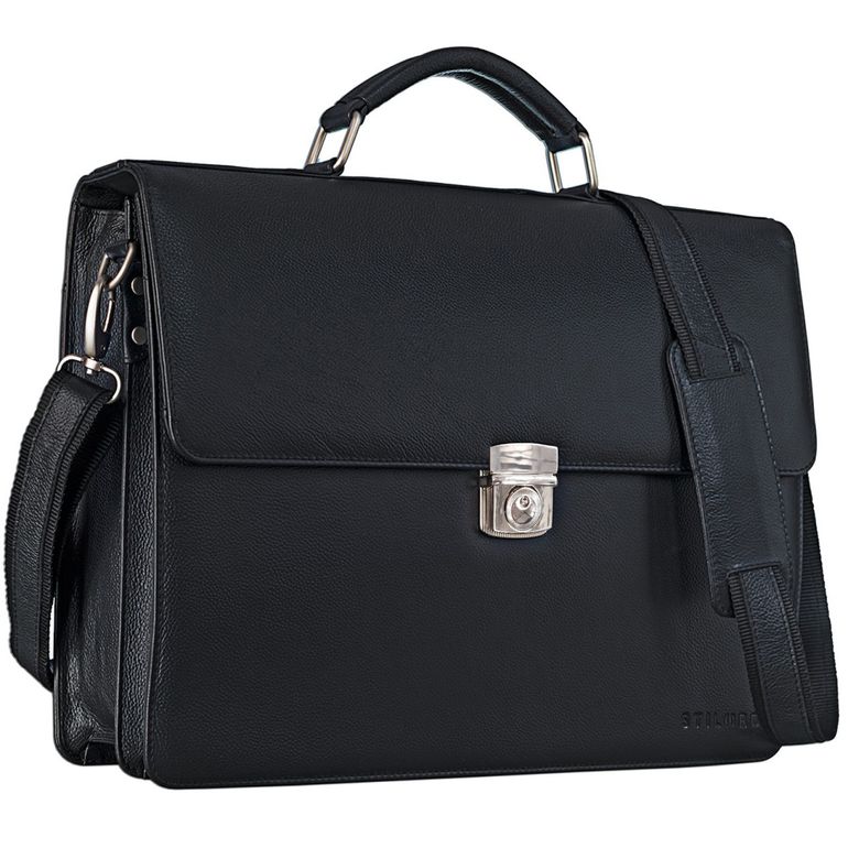 STILORD "Robert" Leather Briefcase for 15.6 Inches Laptops